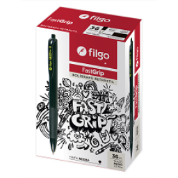 BOLIGRAFO FILGO RETRACTIL FASTGRIP NEGRO