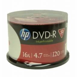 DVD-R 16X HP 120 min video, 4.7GB PRINTABLES BULK X 50