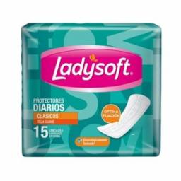 Protector Diario Ladysoft Clasico Tela Suave X 15 Unidades