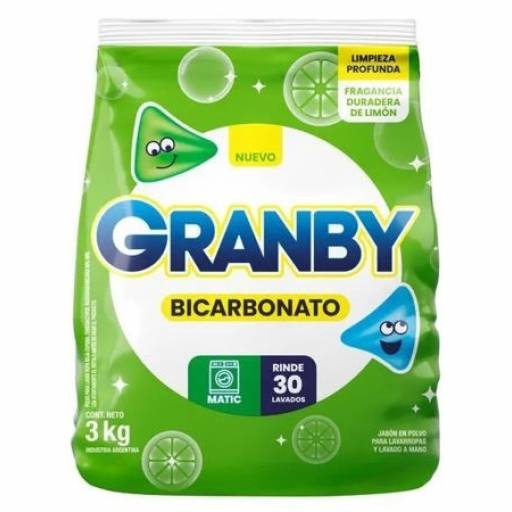 JABON EN POLVO GRANBY CON BICARBONATO  X 3 KG