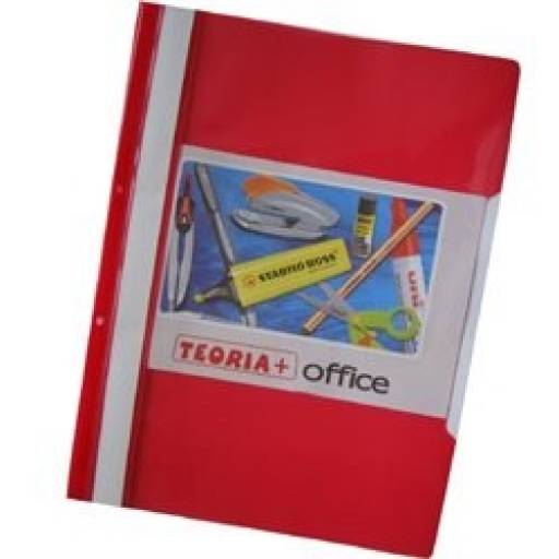 CARPETA TAPA TRANSPARENTE A4 ROJO