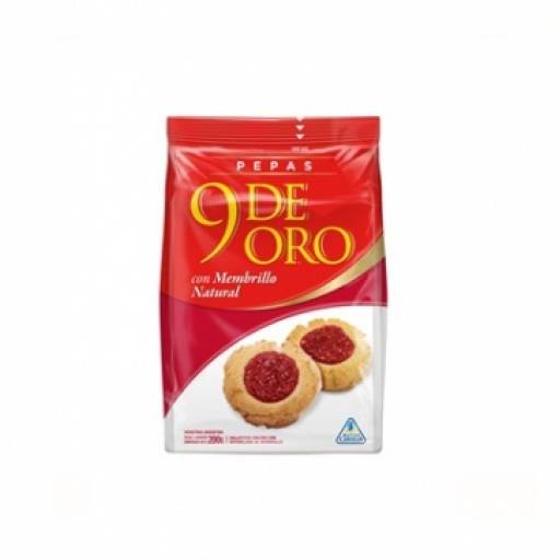 GALLETITAS PEPAS DE MEMBRILLO 9 DE ORO 200gr.